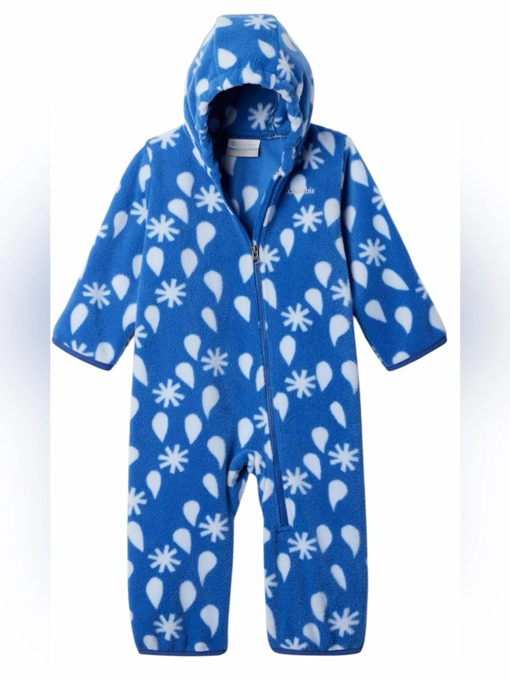 Columbia Blue and White Hooded Fleece One-Piece